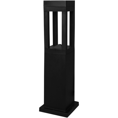 Εδάφους μοντέρνο 4γωνο πλαστικό D-286 BLACK  78CM GU10