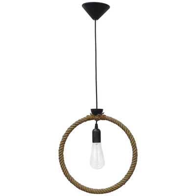 Κρεμαστό φωτιστικό KYKLOS  1/L ROPE UT-BLACK