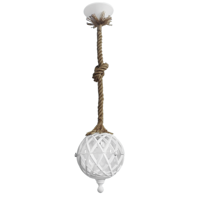 Κρεμαστό φωτιστικό LP-520K 1L ROPE UT-WHITE