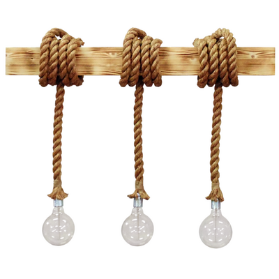 Φωτιστικό σχοινί - ξύλινη ράγα MR-10x10  3/L ROPE