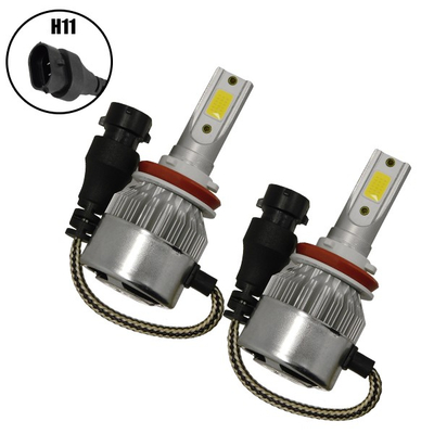 LED HID Kit H11 36 Watt 8-48 Volt DC 3800 Lumen 6000k C6 Economy Line GloboStar 06665