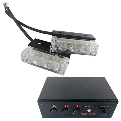 Εξωτερικά Φώτα Αστυνομίας STROBO LED 2x1 6W 10-30V IP65 Αδιάβροχα Μπλε GloboStar 77665