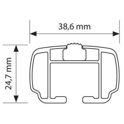 ΜΠΑΡΕΣ ΟΡΟΦΗΣ ΑΛΟΥΜΙΝΙΟΥ (S) 108cm HELIO 2ΤΕΜ. ΧΩΡΙΣ ΚΛΕΙΔΙ max90kg