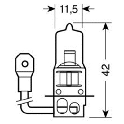 H3 ΑΛΟΓΟΝΟΥ 12V/100W 42mm PK22s ΛΑΜΠΑ