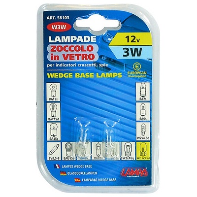 ΛΑΜΠΑ ΑΚΑΛΥΚΗ 12V/W3W 3W