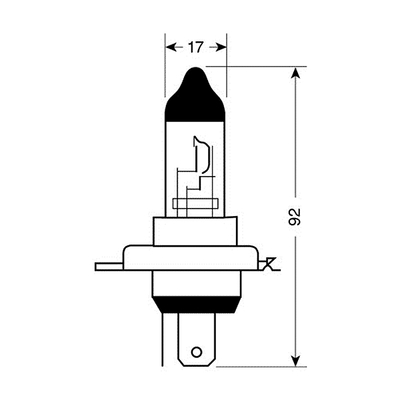 H4 XENON-BLUE 12V/60-55W 92mm 4.500Κ