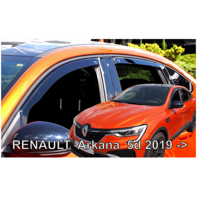 RENAULT ARKANA 5D 2019+  ΣΕΤ ΑΝΕΜΟΘΡΑΥΣΤΕΣ ΑΥΤΟΚΙΝΗΤΟΥ ΑΠΟ ΕΥΚΑΜΠΤΟ ΦΙΜΕ ΠΛΑΣΤΙΚΟ HEKO - 4 ΤΕΜ.