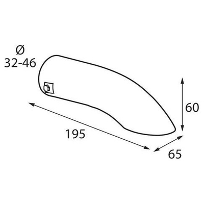 ΑΚΡΟ ΕΞΑΤΜΙΣΗΣ Τ-07 32-46mm - ΛΟΞΟ ΚΑΤΩ