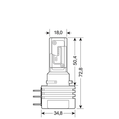 H15 12/24V PGJ23t-1 6.500K 2.000lm 15W 10LED SEOUL CSP-Y19chips HALO LED SERIE 11 PLUG & BRITE 2ΤΕΜ.