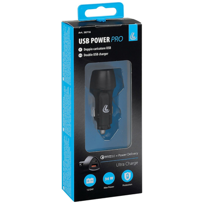 ΦΟΡΤΙΣΤΗΣ ΑΝΑΠΤΗΡΑ ΜΕ 2 USB-C/USB- A 12/24V 36W LED FAST CHARGE