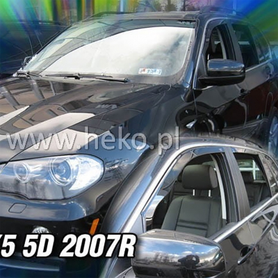 BMW X5 5D E70 2006-2013 ΖΕΥΓΑΡΙ ΑΝΕΜΟΘΡΑΥΣΤΕΣ ΑΠΟ ΕΥΚΑΜΠΤΟ ΦΙΜΕ ΠΛΑΣΤΙΚΟ HEKO - 2 ΤΕΜ.