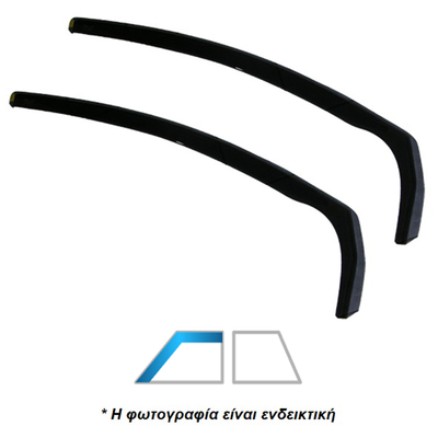 KIA SHUMA 1998-2004 /SEPHIA 1995-1998 4D ΖΕΥΓΑΡΙ ΑΝΕΜΟΘΡΑΥΣΤΕΣ ΑΠΟ ΕΥΚΑΜΠΤΟ ΦΙΜΕ ΠΛΑΣΤΙΚΟ HEKO - 2 ΤΕΜ.