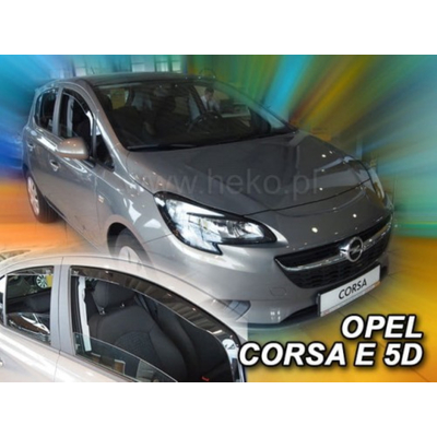 OPEL CORSA D 5D 09/2006-2019 /CORSA E 5D 2006-2019 ΣΕΤ ΑΝΕΜΟΘΡΑΥΣΤΕΣ ΑΥΤΟΚΙΝΗΤΟΥ ΑΠΟ ΕΥΚΑΜΠΤΟ ΦΙΜΕ ΠΛΑΣΤΙΚΟ HEKO - 4 ΤΕΜ.