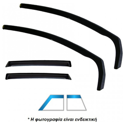 AUDI A6 4D 2004-2011 ΣΕΤ ΑΝΕΜΟΘΡΑΥΣΤΕΣ ΑΥΤΟΚΙΝΗΤΟΥ ΑΠΟ ΕΥΚΑΜΠΤΟ ΦΙΜΕ ΠΛΑΣΤΙΚΟ HEKO - 4 ΤΕΜ.