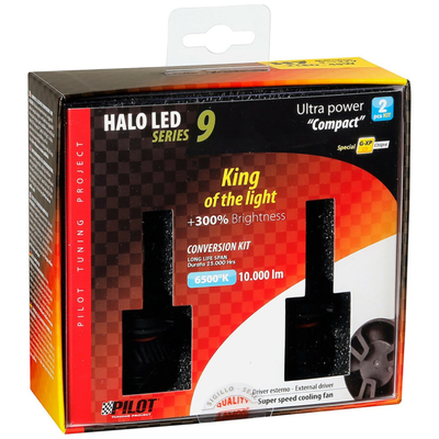 H7 ΛΑΜΠΑ 9-32V 6.500K 10.000lm 90W PX26d HALO LED SERIE 9 COMPACT ULTRA POWER 2LED CREE LED KIT - 2 ΤΕΜ.