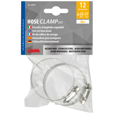 ΚΟΛΙΕΔΕΣ ΣΦΙΓΚΤΗΡΕΣ ΥΨΟΥΣ 12mm & ΔΙΑΜΕΤΡΟΥ 33>57mm ΑΠΟ ΑΝΟΞΕΙΔΩΤΟ ΑΤΣΑΛΙ 2 ΤΕΜ.