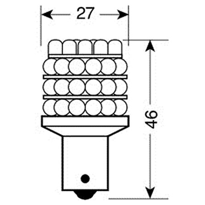 ΛΑΜΠΑ ΜΟΝΟΠΟΛΙΚΗ 36 LED ΚΟΚΚΙΝΟ ΧΡΩΜΑ