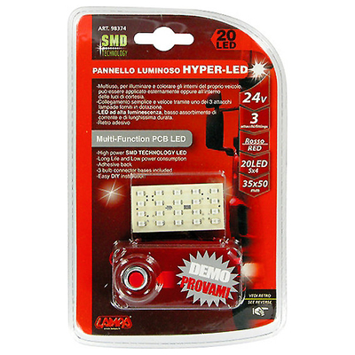ΠΑΝΕΛ 20SMD 24V 25x50mm (Κόκκινο)