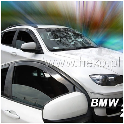 BMW X6 E71 5D 2007-2019 ΖΕΥΓΑΡΙ ΑΝΕΜΟΘΡΑΥΣΤΕΣ ΑΠΟ ΕΥΚΑΜΠΤΟ ΦΙΜΕ ΠΛΑΣΤΙΚΟ HEKO - 2 ΤΕΜ.