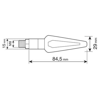 ΦΛΑΣ MOTO NICON HALO ΜΑΥΡΑ 12V ΑΛΟΓΟΝΟΥ 10W 84,5x29mm 2ΤΕΜ.