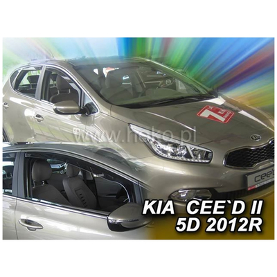 KIA CEED II 5D 05/2012-2018 ΖΕΥΓΑΡΙ ΑΝΕΜΟΘΡΑΥΣΤΕΣ ΑΠΟ ΕΥΚΑΜΠΤΟ ΦΙΜΕ ΠΛΑΣΤΙΚΟ HEKO - 2 ΤΕΜ.