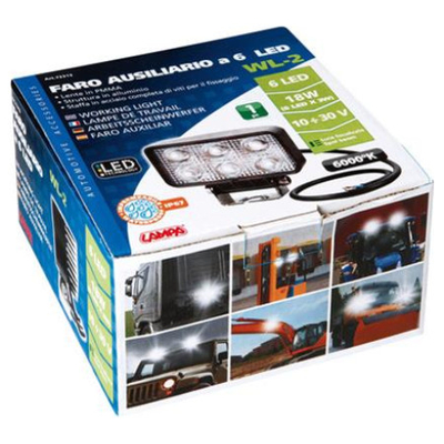 ΠΡΟΒΟΛΕΑΣ ΕΡΓΑΣΙΑΣ WL-2 18W 1200LM  ΜΕ 6 LED ΚΑΡΦΙ 10-30V/21W 6.000K (111 x 95 x 56 mm) -1ΤΕΜ.