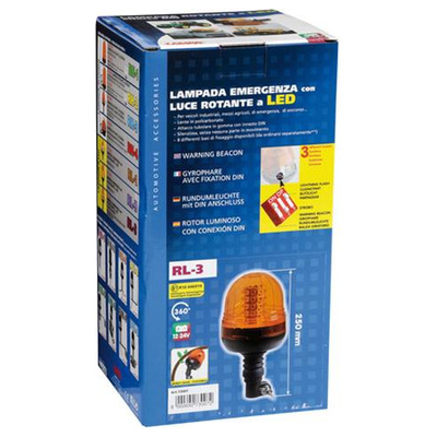 Φάρος βιδωτός Ελαστικός RL-3 12V/24V με DIN 125x250mm