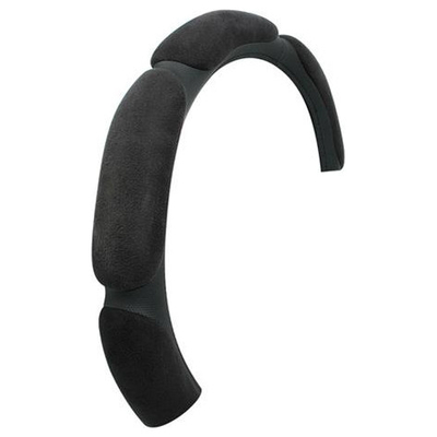 ΚΑΛΥΜΜΑ ΤΙΜΟΝΙΟΥ ULTRA-COMFORT ΜΑΥΡΟ ΧΡΩΜΑ ME ΣΟΥΕΝΤ (SUEDE) ΜΑΞΙΛΑΡΑΚΙΑ ΑΟΣΜΟ ΟΙΚΟΛΟΓΙΚΟ/ ΜΗ ΤΟΞΙΚΟ/ ΑΝΑΚΥΚΛΩΣΙΜΟ ΥΛΙΚΟ