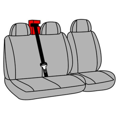 Καλύμματα Καθισμάτων Dido-2, με επανατυλικτήρα ζώνης - Γκρι