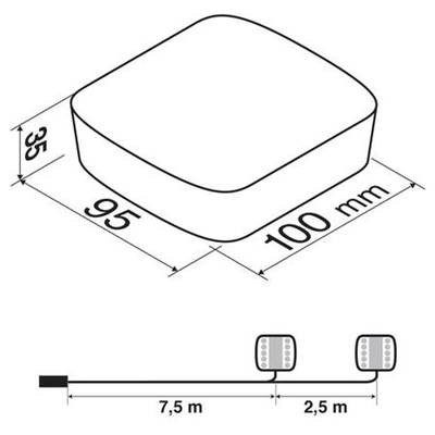 Φανάριa Τρέιλερ Πίσω με 14LED Μαγνητικά με καλώδιο 7pin 12V