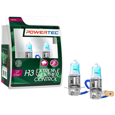 H3 12V 55W PK22s POWERTEC ΛΑΜΠΕΣ EXTREME WEATHER CONTROL M-TECH - 2 ΤΕΜ.