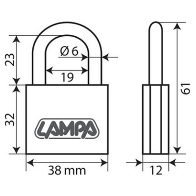 ΛΟΥΚΕΤΟ 60mm STANDARD ΜΕ 3 ΚΛΕΙΔΙΑ