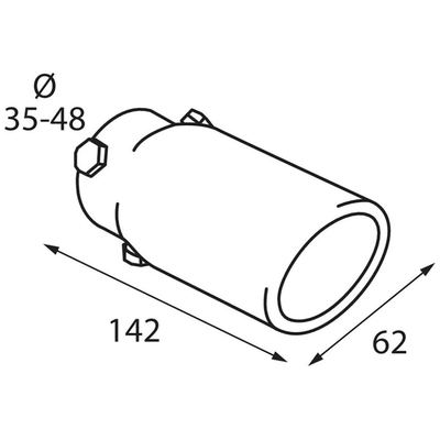 ΑΚΡΟ ΕΞΑΤΜΙΣΗΣ TS-06 35-48mm - ΣΤΡΟΓΓΥΛΟ ΚΟΦΤΟ
