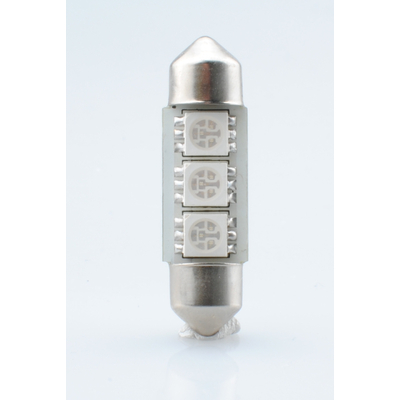 ΛΑΜΠΑΚΙΑ ΠΛΑΦΟΝΙΕΡΑΣ C5W/C10W 12V 0,72W SV8,5 36mm CAN-BUS LED 3xSMD5050 PREMIUM ΜΠΛΕ BLISTER 2ΤΕΜ