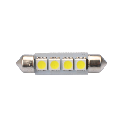 ΛΑΜΠΑΚΙΑ ΠΛΑΦΟΝΙΕΡΑΣ C5W/C10W 12V 0,96W SV8,5 41mm CAN-BUS LED 4xSMD5050 PREMIUM ΛΕΥΚΟ BLISTER 2ΤΕΜ