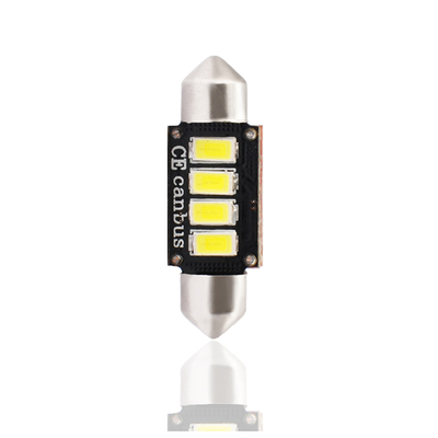 ΛΑΜΠΑΚΙΑ ΠΛΑΦΟΝΙΕΡΑΣ C5W/C10W 12V 2W SV8,5 36mm CAN-BUS+RADIATOR LED 4xSMD5730 ΛΕΥΚΟ BLISTER 1τεμ