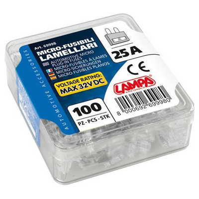 ΑΣΦΑΛΕΙΕΣ MICRO 25Amp 12/32V ΣΕ ΚΟΥΤΑΚΙ 100ΤΕΜ.