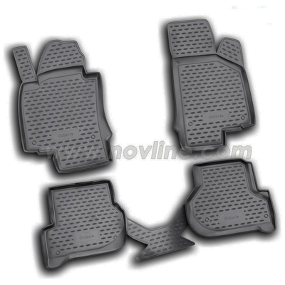 SKODA OCTAVIA 5 09/2004-2013 ΜΑΡΚΕ ΠΑΤΑΚΙΑ ΣΕ ΣΚΑΦΗ TPE ΛΑΣΤΙΧΟ ΣΕ ΜΑΥΡΟ ΧΡΩΜΑ NOVLINE - 4 ΤΕΜ.