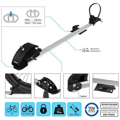 ΒΑΣΗ ΠΟΔΗΛΑΤΟΥ ΟΡΟΦΗΣ PRO TOUR ΓΙΑ 1 ΠΟΔΗΛΑΤΟ Η 1 CARBON/FAT BIKE (ΜΕ ΔΙΠΛΟ ΑΝΤΙΚΛΕΠΤΙΚΟ ΣΥΣΤΗΜΑ) MENABO