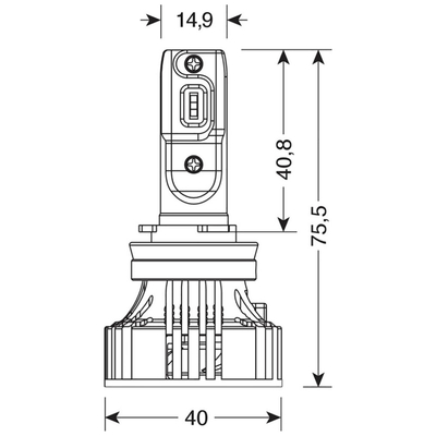 H8/H9/H11/H16 9-32V 6.500K 6.000lm 72W PGJ19-X HALO LED SERIE 7 COMPACT 8LED CREE 2ΤΕΜ. LED KIT
