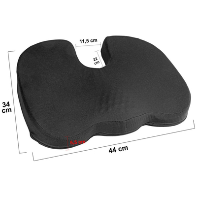ΜΑΞΙΛΑΡΙ ΚΑΘΙΣΜΑΤΟΣ ERGO SEAT CONTOUR ΜΕ GEL ΚΑΙ ΑΦΡΟ MEMORY FOAM  (ΜΑΥΡΟ) - 1 ΤΕΜ.