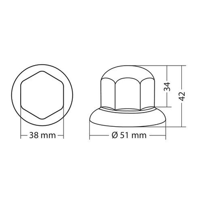 ΚΑΠΑΚΙΑ ΜΠΟΥΛΟΝΙΩΝ ΦΟΡΤΗΓΟΥ ΠΛΑΣΤΙΚΑ ΧΡΩΜΙΟΥ 33mm 10ΤΕΜ.