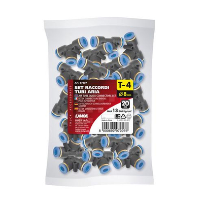 ΣΥΝΔΕΣΜΟΣ ΑΕΡΑ L-1 8mm max 13BAR (T) ΤΡΙΠΛΟΣ 20ΤΕΜ.