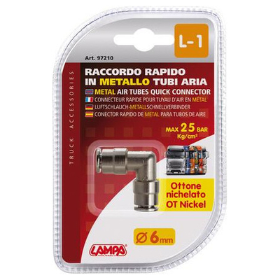 ΣΥΝΔΕΣΜΟΣ L-1 ΜΕΤΑΛΛΙΚΟΣ ΜΕ ΔΙΑΜΕΤΡΟ 6 mm - 25 bar/kg/cm2 max ΜΕ ΓΩΝΙΑ 90 ΜΟΙΡΩΝ ΓΙΑ ΣΩΛΗΝΑΚΙΑ ΑΕΡΑ - 1 ΤΕΜ.