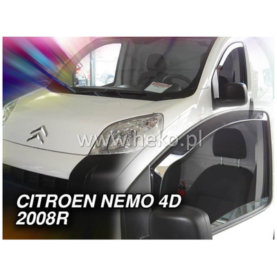 FIAT FIORINO / QUBO 4D/5D 2008+ / PEUGEOT BIPPER / CITROEN NEMO ΖΕΥΓΑΡΙ ΑΝΕΜΟΘΡΑΥΣΤΕΣ VAN ΑΠΟ ΕΥΚΑΜΠΤΟ ΦΙΜΕ ΠΛΑΣΤΙΚΟ HEKO - 2 ΤΕΜ.