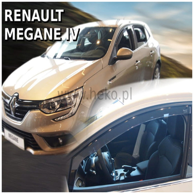 RENAULT MEGANE 5D 2016+ / MEGANE IV HTB / GRANDTOUR SEDAN 4D/5D 2016+ ΖΕΥΓΑΡΙ ΑΝΕΜΟΘΡΑΥΣΤΕΣ ΑΠΟ ΕΥΚΑΜΠΤΟ ΦΙΜΕ ΠΛΑΣΤΙΚΟ HEKO - 2 ΤΕΜ.
