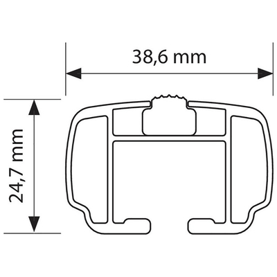 ΜΠΑΡΕΣ ΟΡΟΦΗΣ ΑΛΟΥΜΙΝΙΟΥ (M) 120cm HELIO 2 ΤΕΜ. ΧΩΡΙΣ ΚΛΕΙΔΙ max90kg