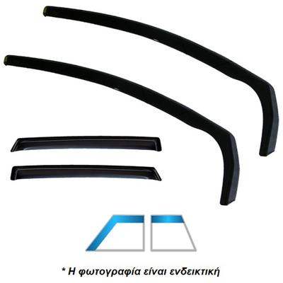 VOLVO XC40 5D 2018+ ΣΕΤ ΑΝΕΜΟΘΡΑΥΣΤΕΣ ΑΥΤΟΚΙΝΗΤΟΥ ΑΠΟ ΕΥΚΑΜΠΤΟ ΦΙΜΕ ΠΛΑΣΤΙΚΟ HEKO - 4 ΤΕΜ.