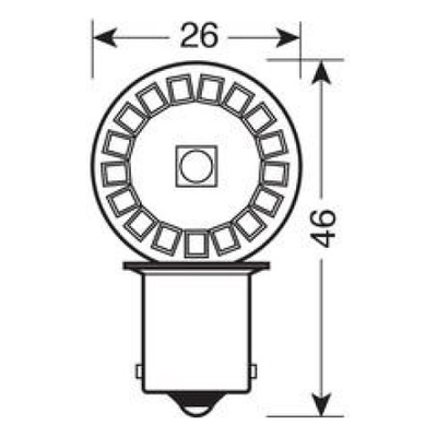 R5W 24V BA15s HYPER-LED18 ΠΟΡΤΟΚΑΛΙ 6SMDx3chips (ΜΟΝΟΠΟΛΙΚΟ-ΦΟΥΝΤΟΥΚΙ-) BLISTER 1ΤΕΜ.