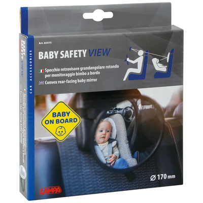 ΚΑΘΡΕΠΤΗΣ ΓΙΑ ΠΡΟΣΚΕΦΑΛΟ ΚΑΘΙΣΜΑΤΟΣ ΣΤΡΟΓΓΥΛΟΣ 170mm BABY SAFETY VIEW ΜΕ ΙΜΑΝΤΑ ΣΤΗΡΙΞΗΣ LAMPA - 1 ΤΕΜ.